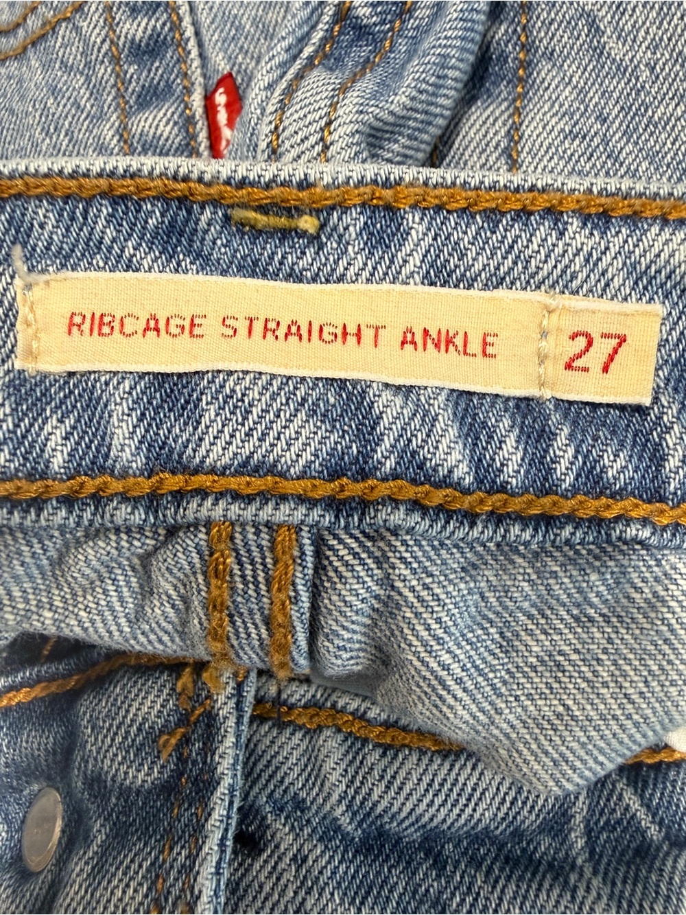 RIBCAGE STRAIGHT ANKLE WOMEN'S JEANS-Size 27 - Picture 11 of 13